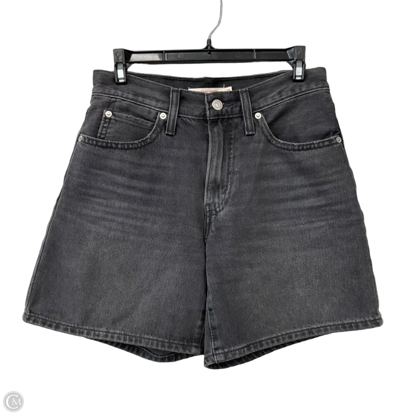 ‘94 Baggy Shorts By Levis In Black Denim, Size: 0