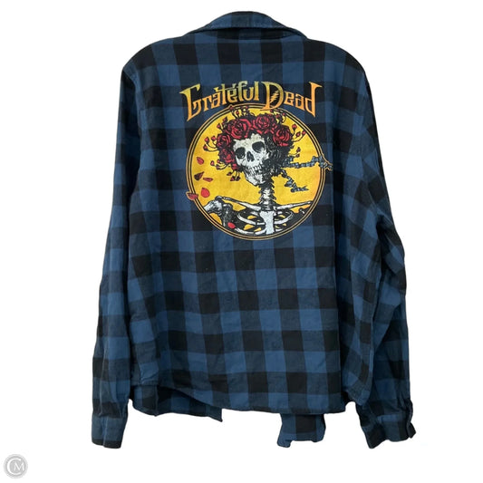 Top Long Sleeve In Plaid Pattern, Size: Xxl