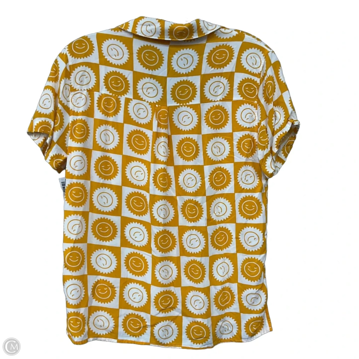 Top Short Sleeve By Mighty Fine In Yellow, Size: S
