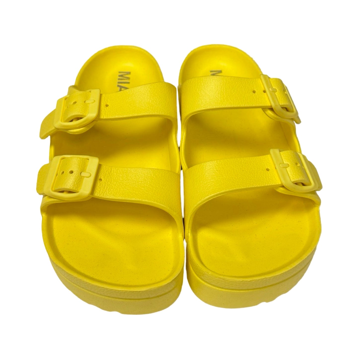 Yellow Sandals Flats Mia, Size 7