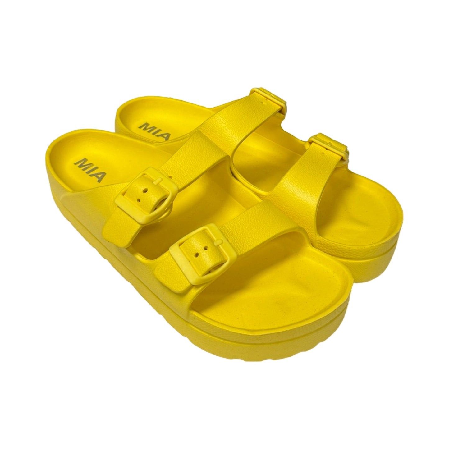 Yellow Sandals Flats Mia, Size 7