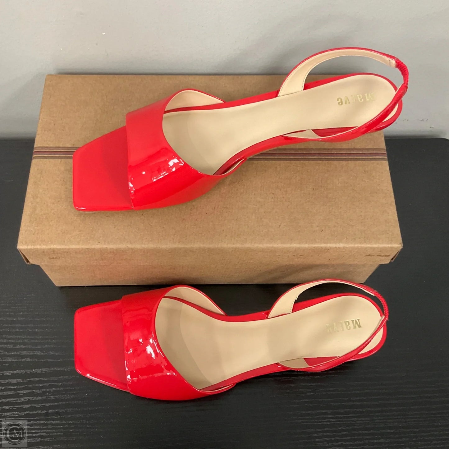 Sandals Heels Kitten By Maeve In Red, Size: 10