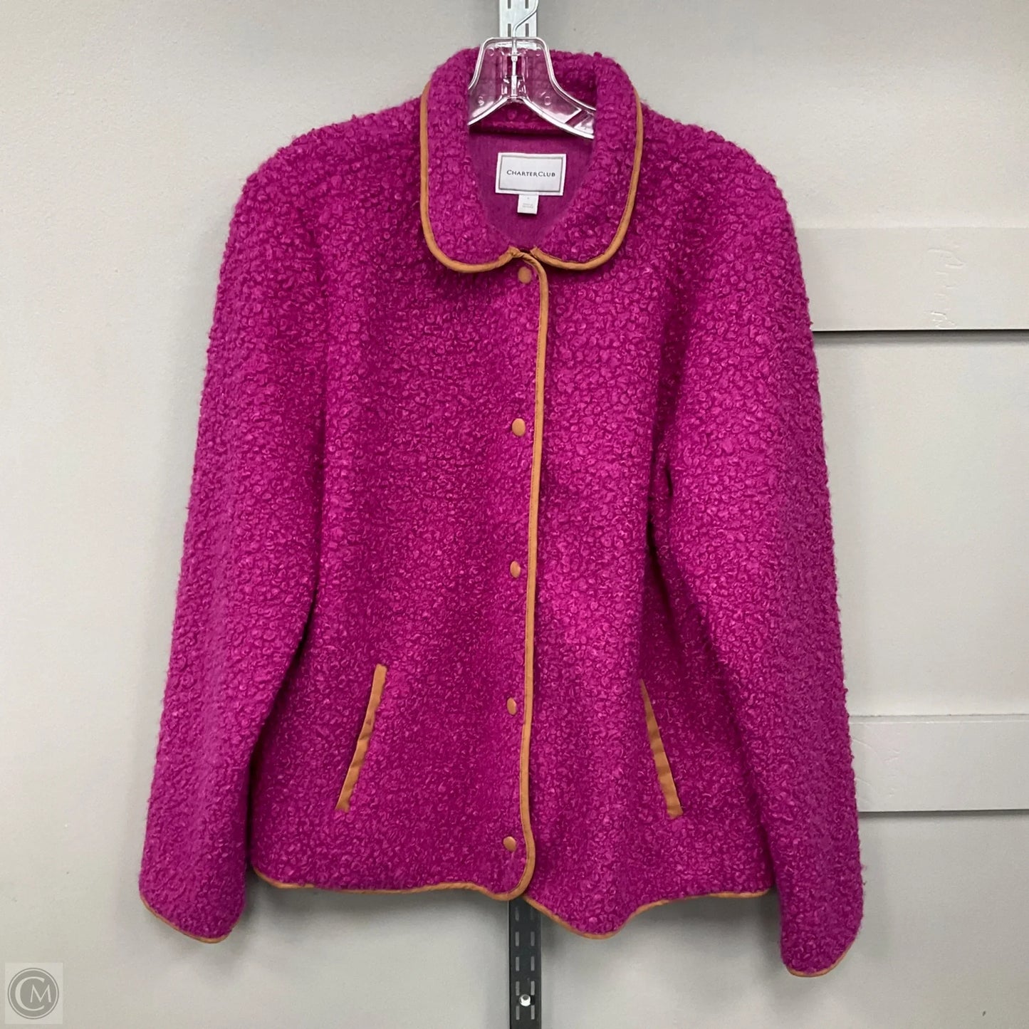 Jacket Faux Fur & Sherpa By Charter Club In Pink, Size: L