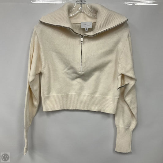 Top Long Sleeve By Pink Rose In White, Size: M