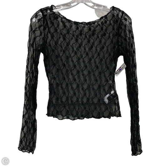 Top Long Sleeve By Cider In Black, Size: S