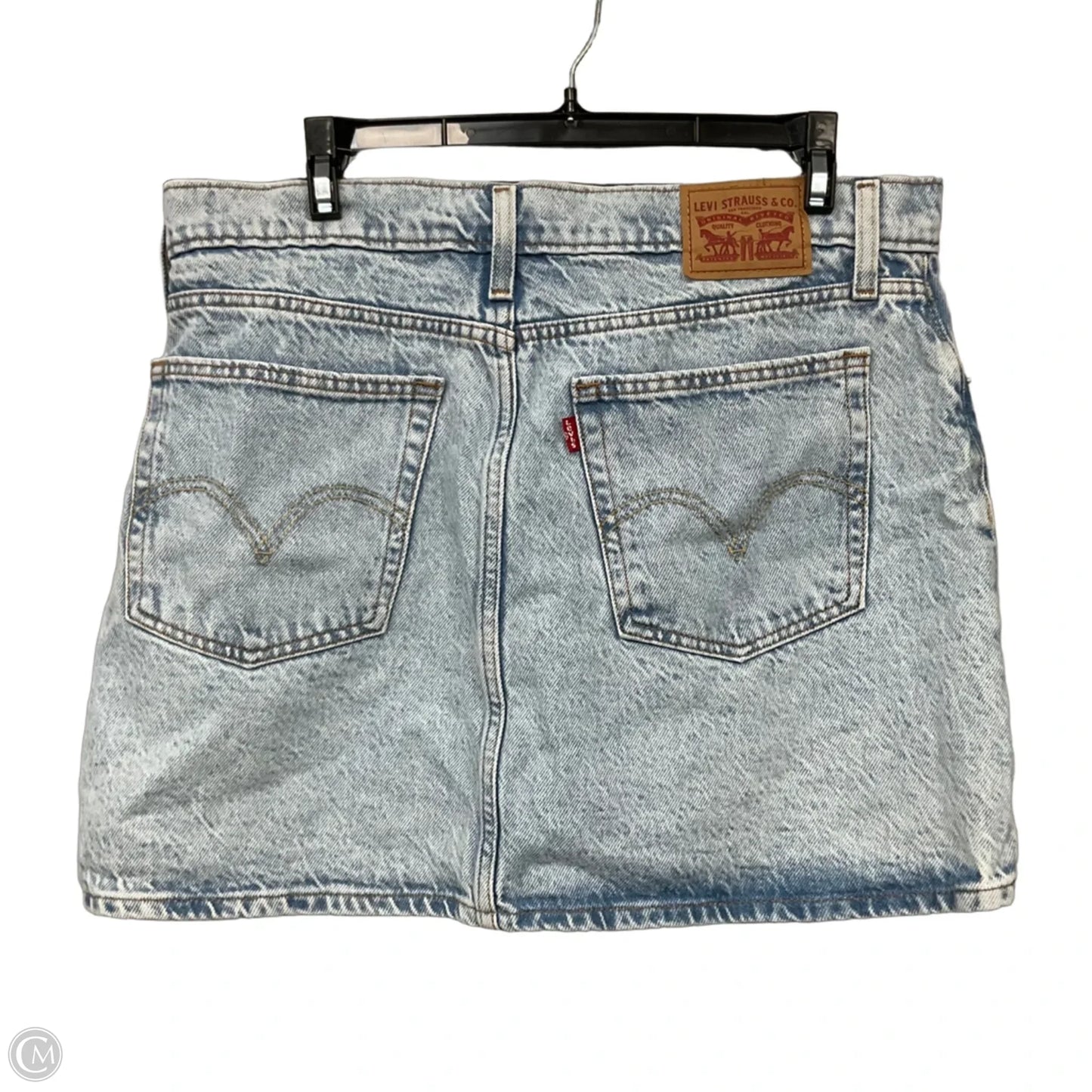 Skirt Mini & Short By Levis In Blue Denim, Size: 12