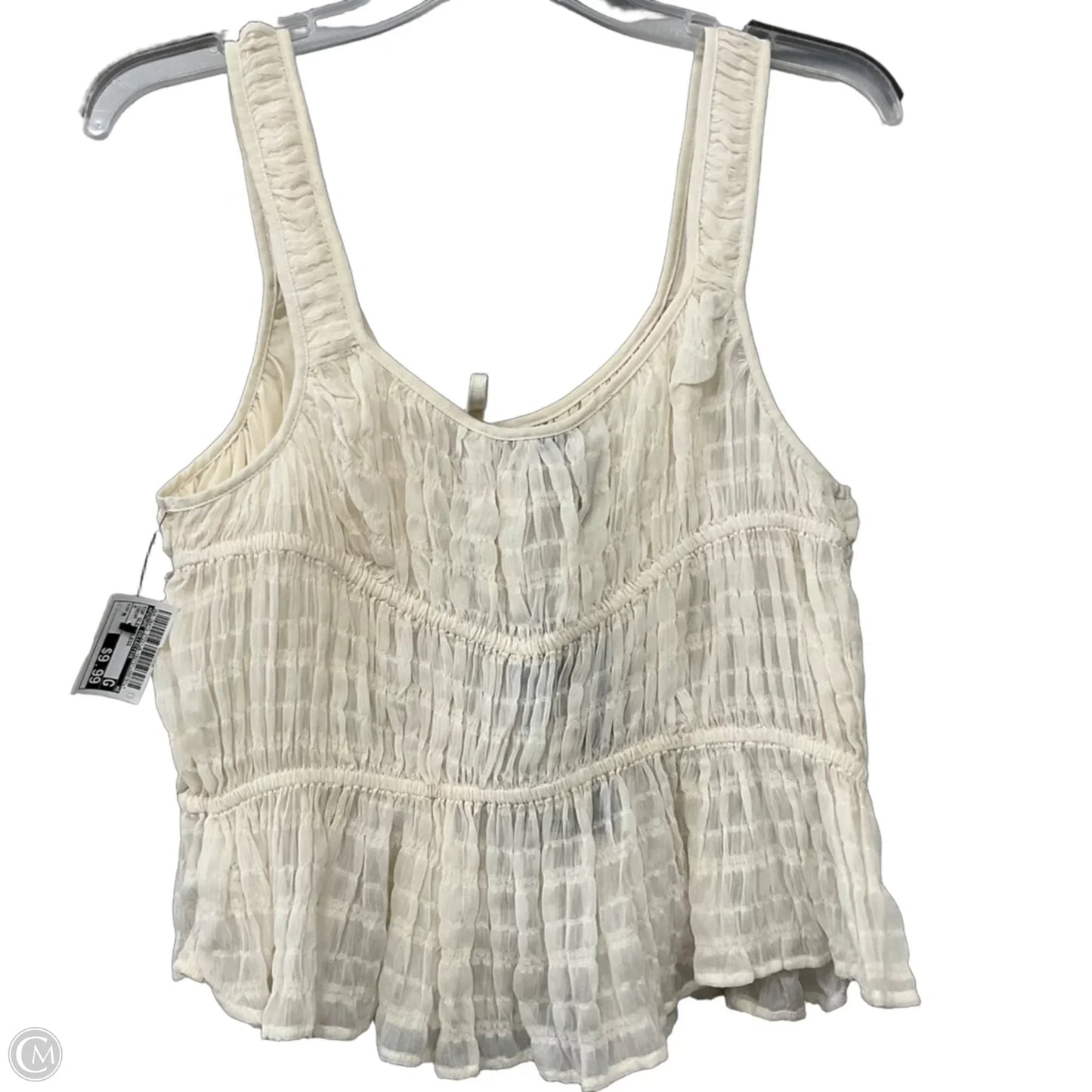 Top Sleeveless By Future Collective In Cream, Size: M