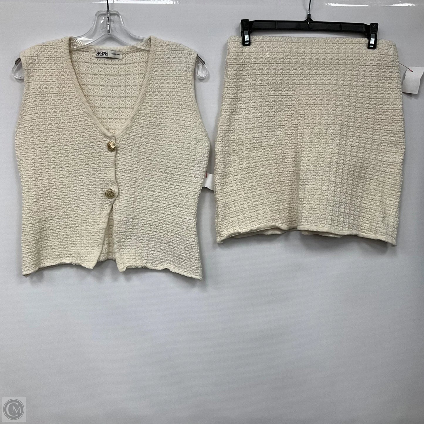 Skirt Set 2pc By Zredara In Cream, Size: S