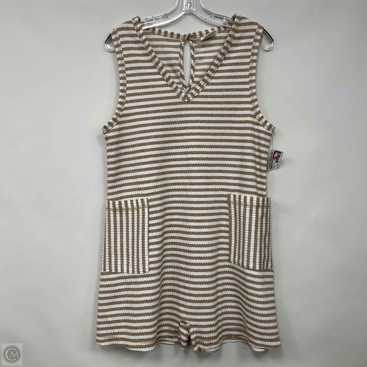 Romper By New In In Tan & White, Size: M