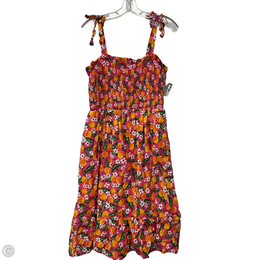 Dress Casual Maxi By Draper James In Orange & Pink, Size: M