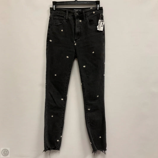 Jeans Skinny By Abercrombie And Fitch In Black Denim, Size: 0
