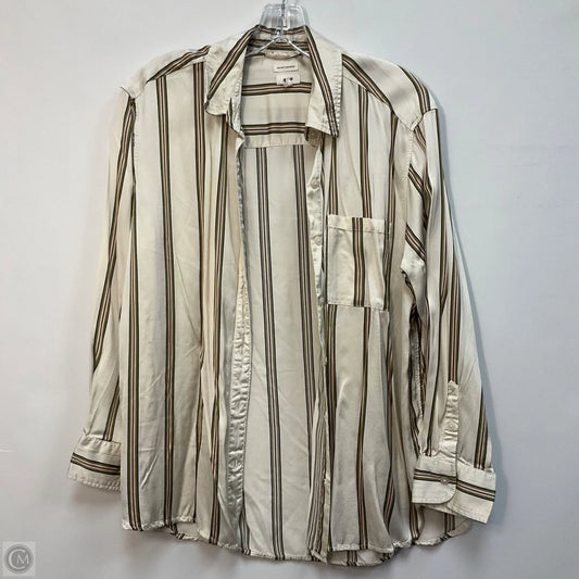 Top Long Sleeve By Aerie In Striped Pattern, Size: S