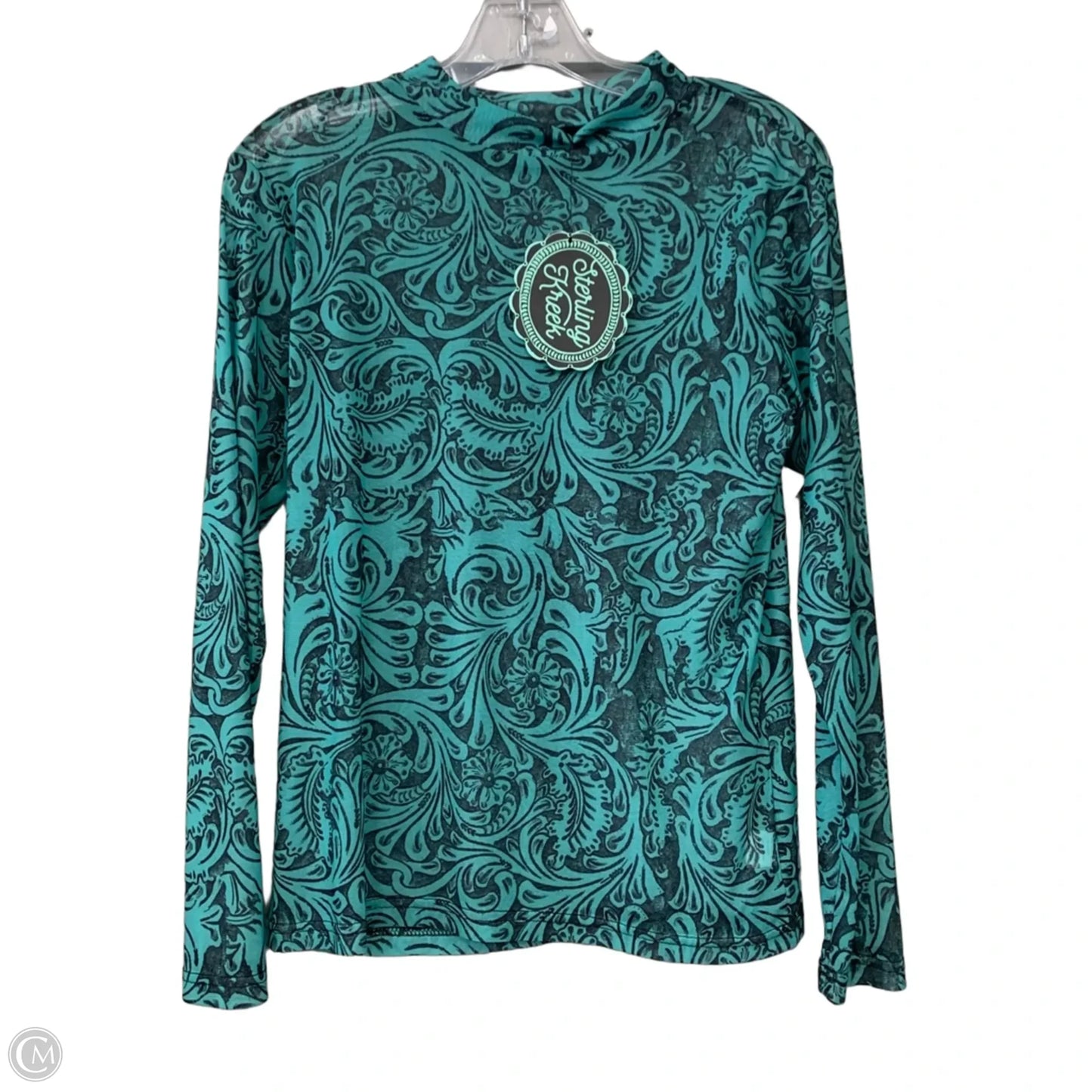 Top Long Sleeve By Sterling Kreek In Teal, Size: M