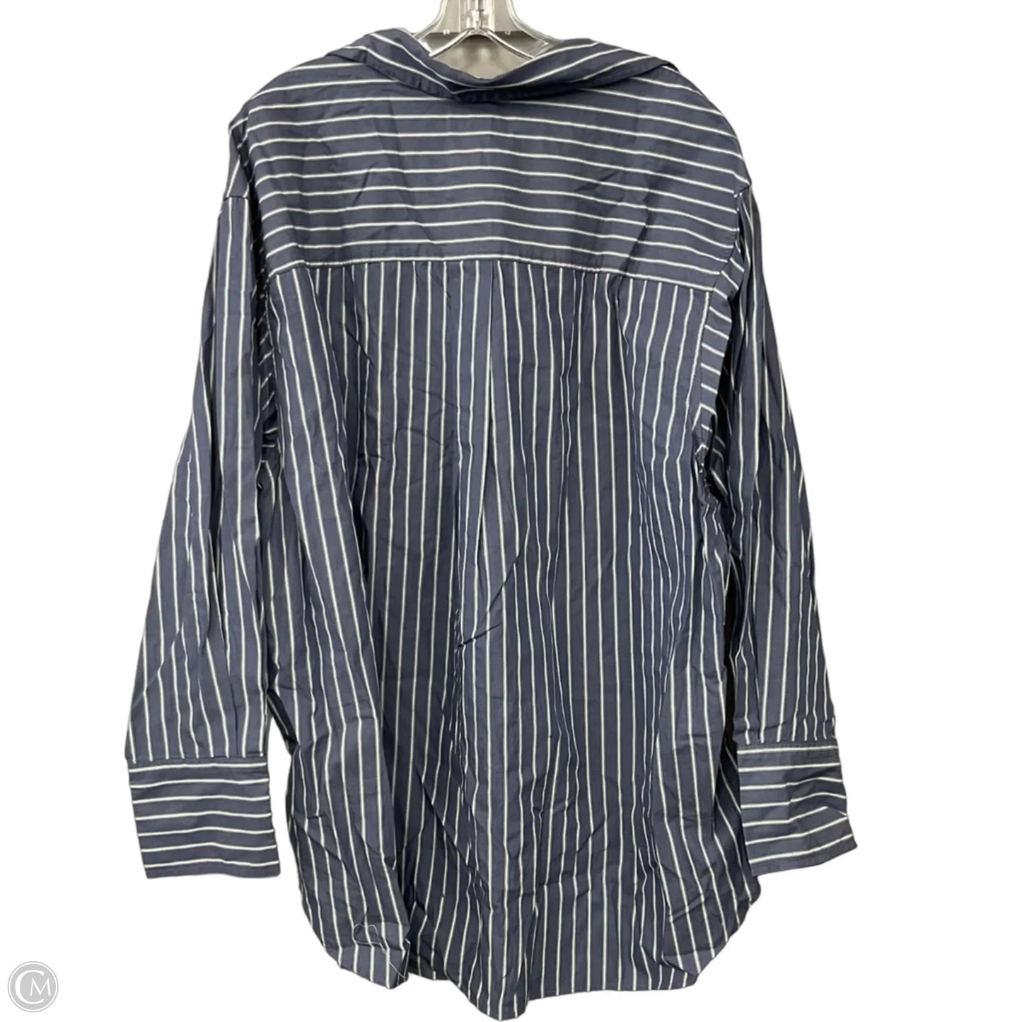 Top Long Sleeve By Gap In Blue & White, Size: Xxl