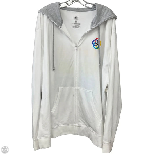 Jacket Fleece By Disney In White, Size: Xxl