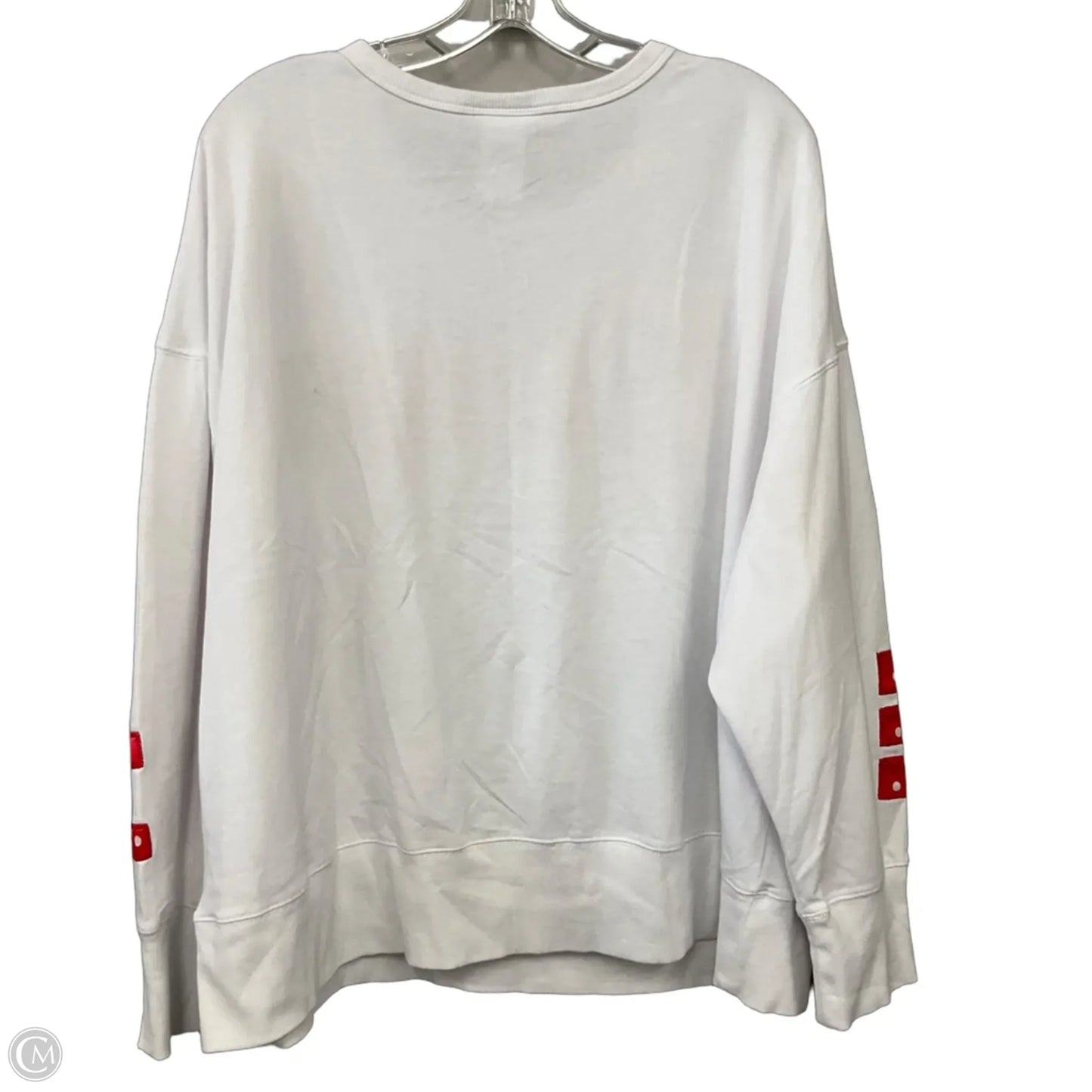 Top Long Sleeve By Disney In Red & White, Size: 2x