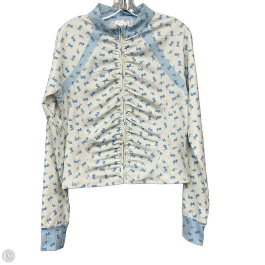 Athletic Jacket By Cmc In Blue & White, Size: L