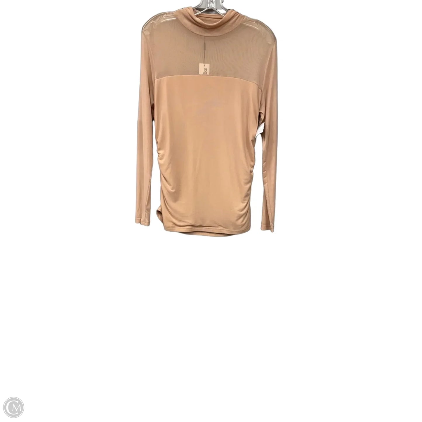Top Long Sleeve By Zeagoo In Tan, Size: Xl