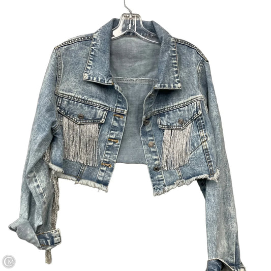 Jacket Denim By Shein In Blue Denim, Size: L