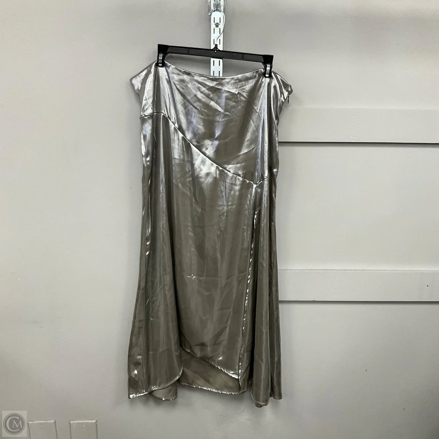 Skirt Maxi By Clothes Mentor In Silver, Size: L