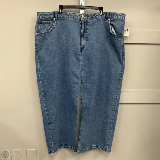 Skirt Maxi By Asos In Blue Denim, Size: 20