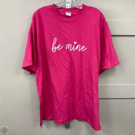 Top Short Sleeve By Port & Company In Pink, Size: 3x