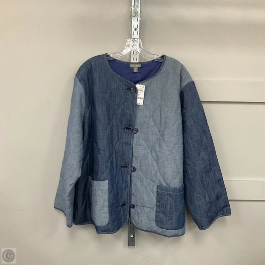 Jacket Puffer & Quilted By Style And Company In Blue, Size: 4x