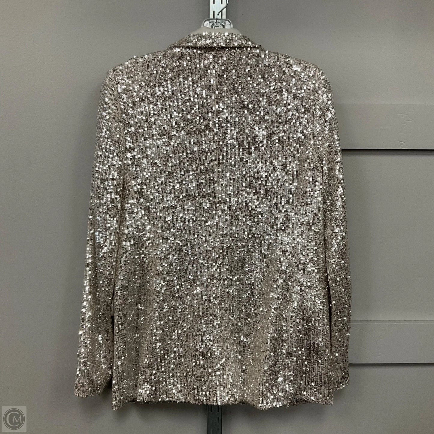 Blazer By Banana Republic In Silver, Size: 4