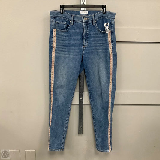 Jeans Skinny By Loft In Blue Denim, Size: 12