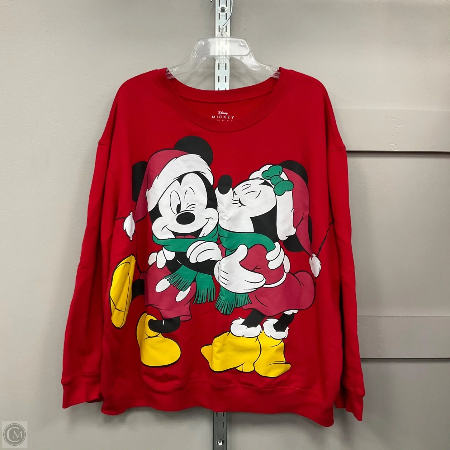 Sweatshirt Crewneck By Disney In Red, Size: 2x