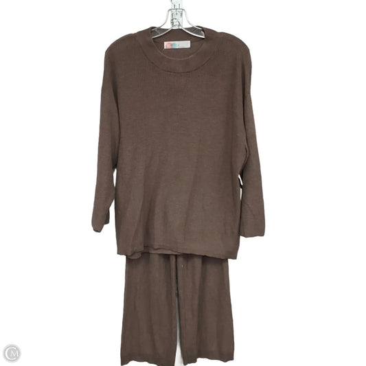 Pants Suit 2pc By Free People In Brown, Size: S