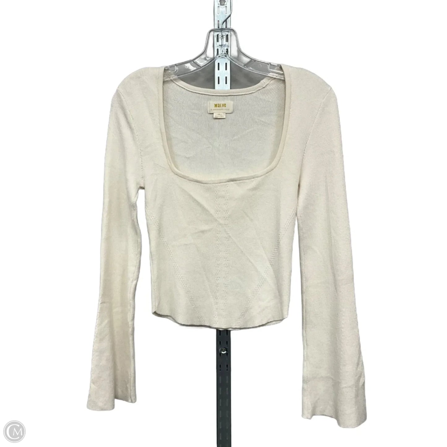 Top Long Sleeve By Maeve In Cream, Size: Xs