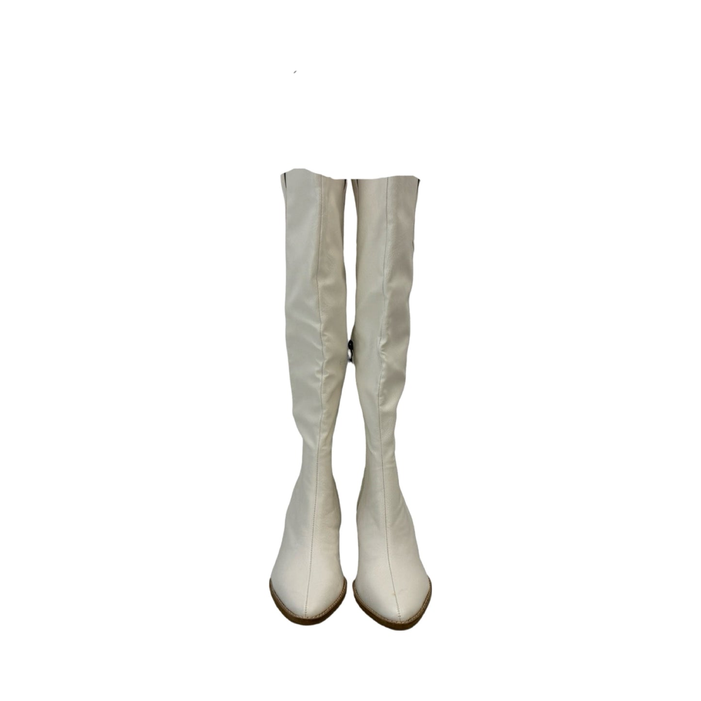 White Boots Knee Heels Clothes Mentor, Size 6