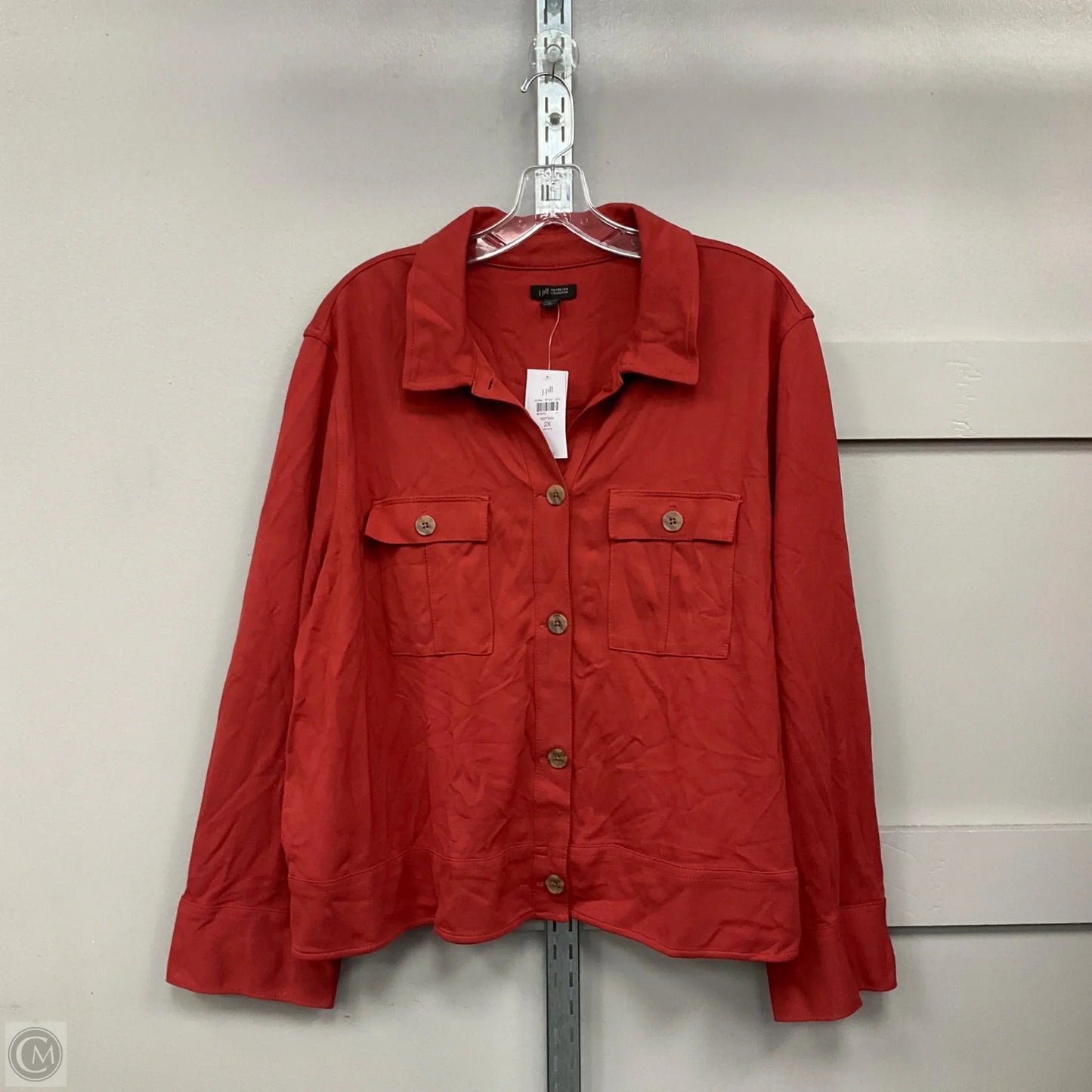 Top Long Sleeve By J. Jill In Orange, Size: 2x