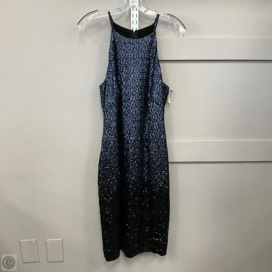 Dress Casual Midi By Lauren By Ralph Lauren In Navy and Black, Size: 12