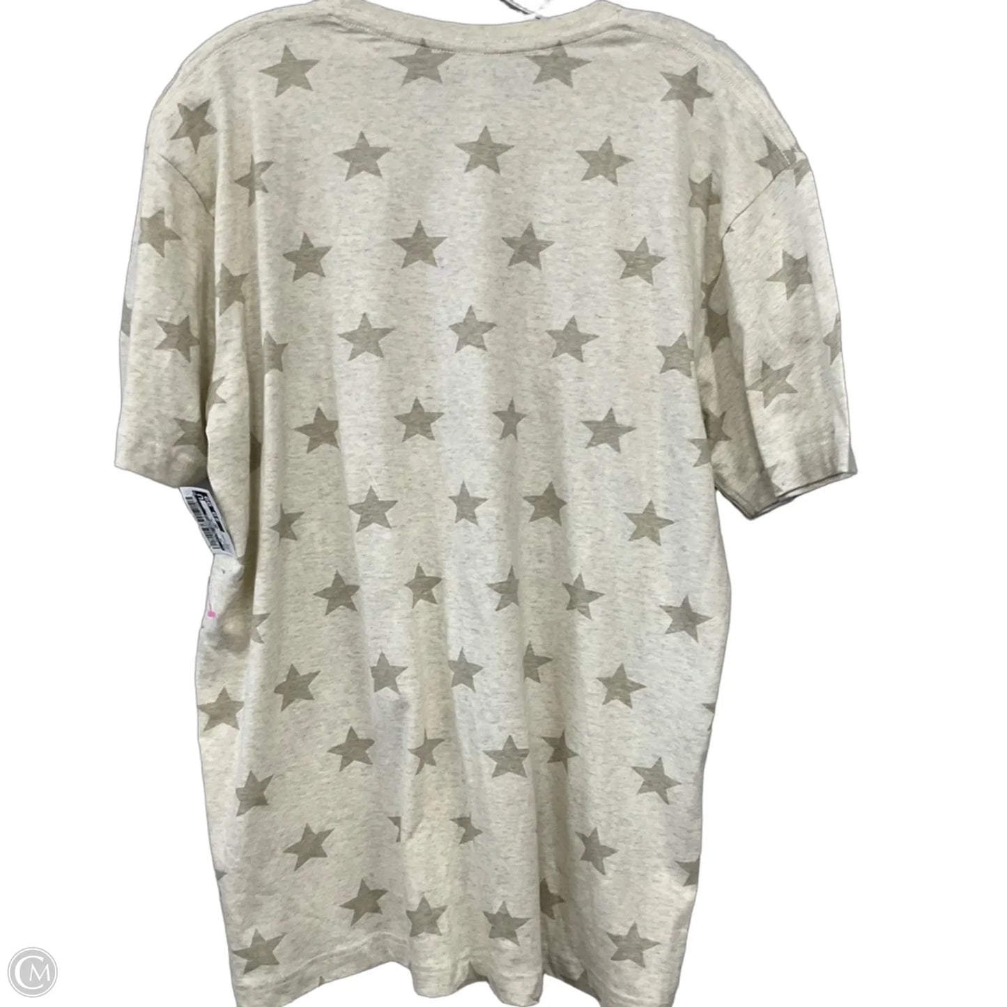 Top Short Sleeve By Clothes Mentor In Beige, Size: L
