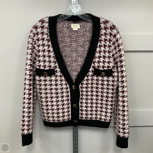 Cardigan By Maeve In Houndstooth Pattern, Size: S