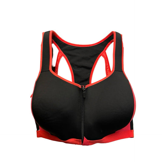 Athletic Bra By Clothes Mentor In Black & Orange, Size: 2x