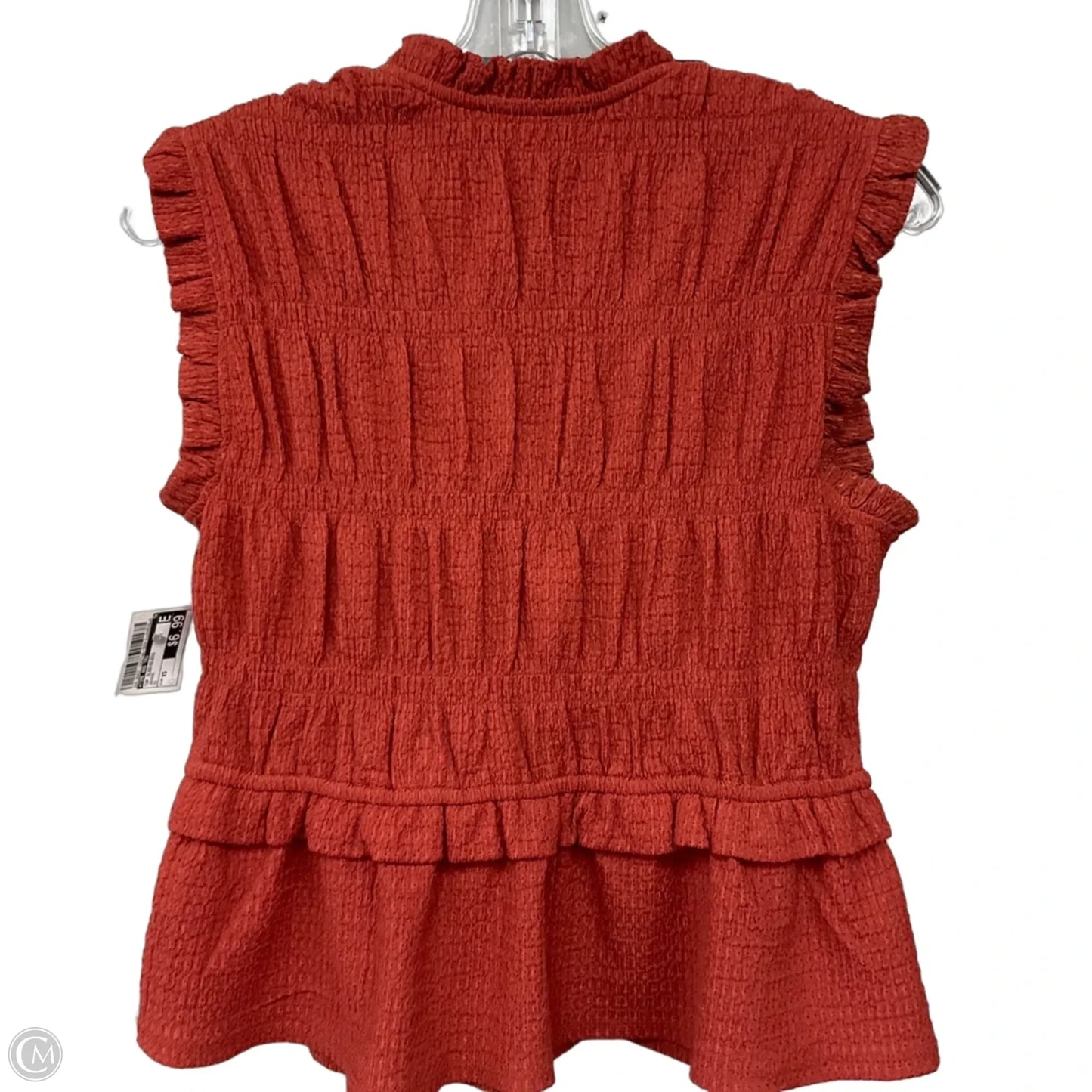 Top Sleeveless By Time And Tru In Orange, Size: Xs