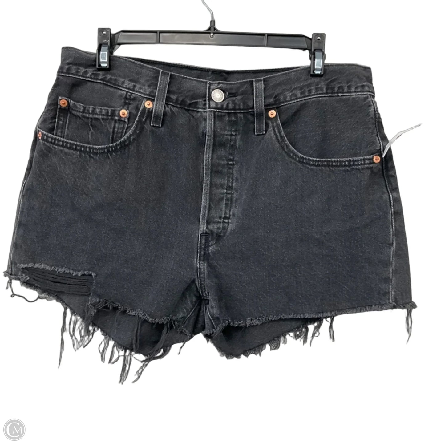 Shorts By Levis In Black Denim, Size: M