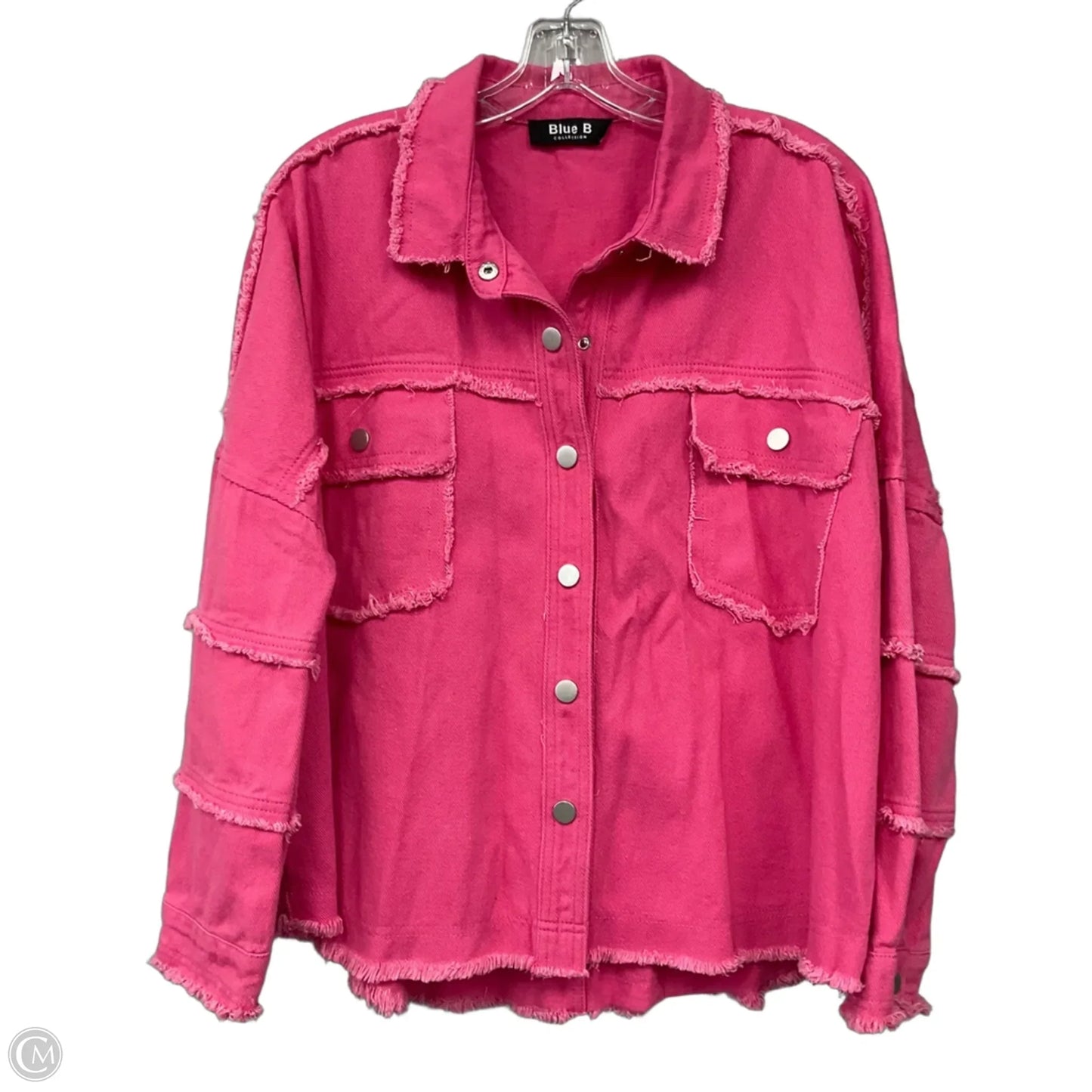Jacket Denim By Blue B In Pink Denim, Size: S