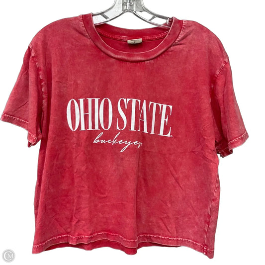 Top Short Sleeve Basic By Chicka-d In Red, Size: L
