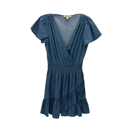 Blue Denim Dress Casual Short Designer Michael By Michael Kors, Size S
