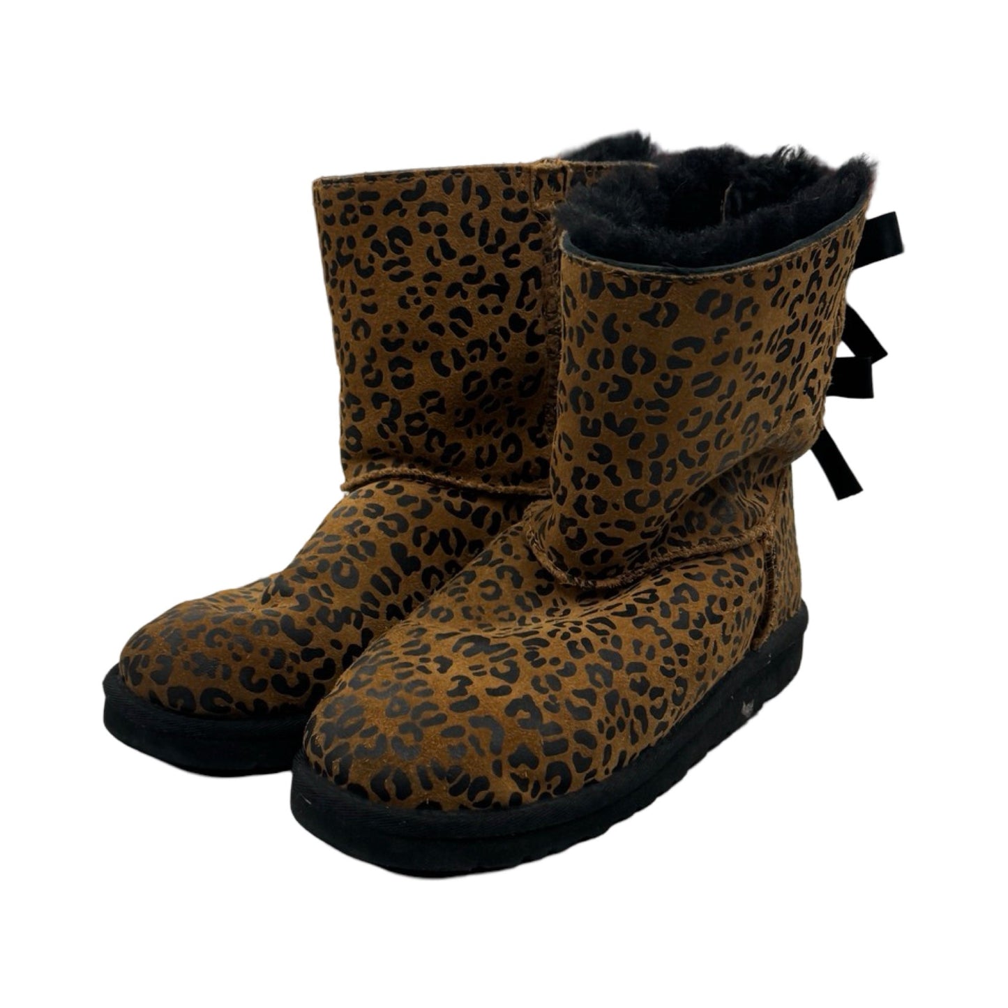 Boots Ankle Flats By Ugg In Animal Print, Size: 5