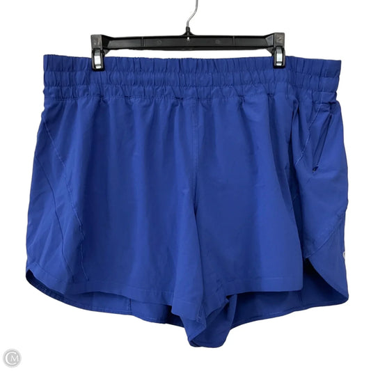 Athletic Shorts By Lululemon In Blue, Size: 16