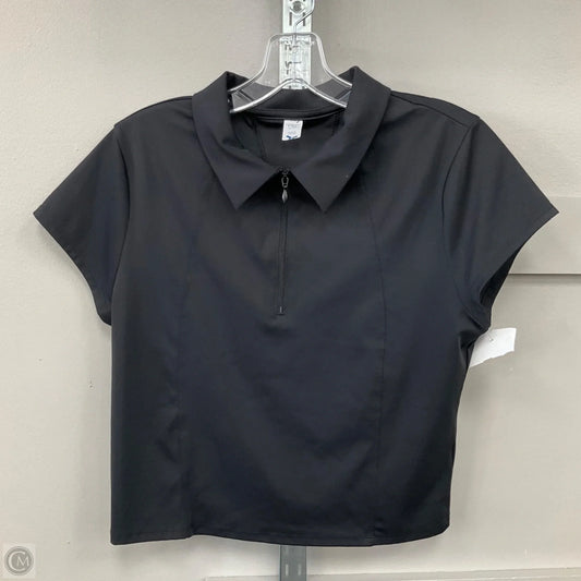 Athletic Top Short Sleeve By Old Navy In Black, Size: L