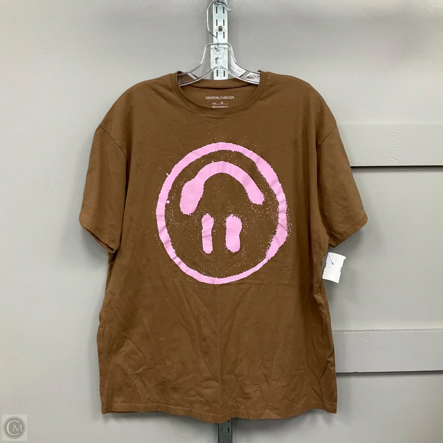 Top Short Sleeve By Grayson Threads In Brown, Size: M