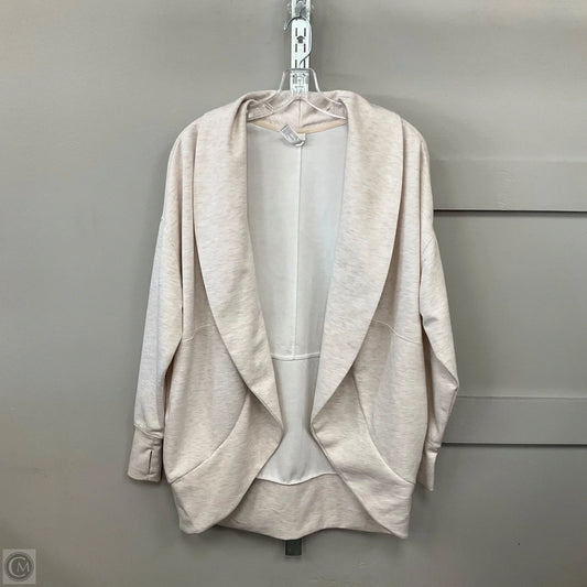 Athletic Jacket By Yogalicious In Cream, Size: Xs