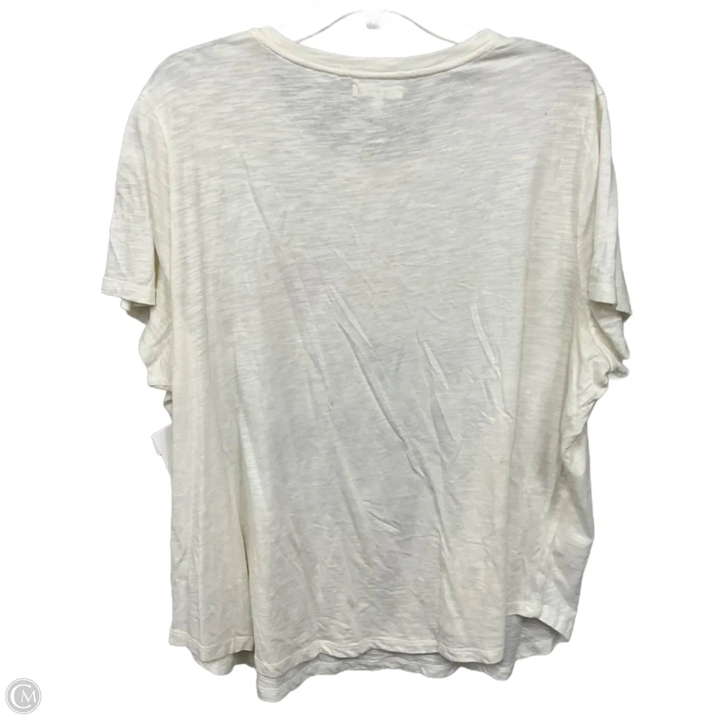 Top Short Sleeve By Maurices In Cream, Size: 2x