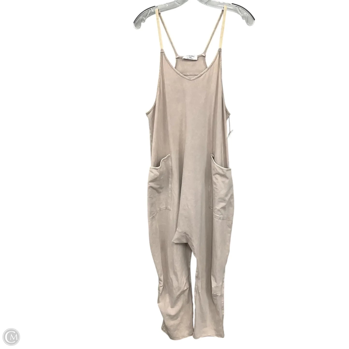 Overalls By Zenana In Tan, Size: S